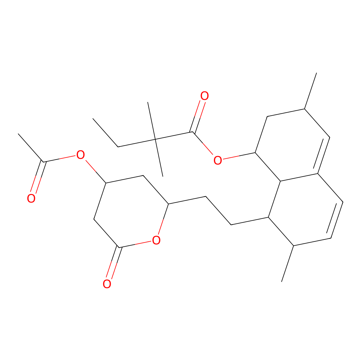 Acetyl simvastatin molecular structure, CAS 145576-25-6