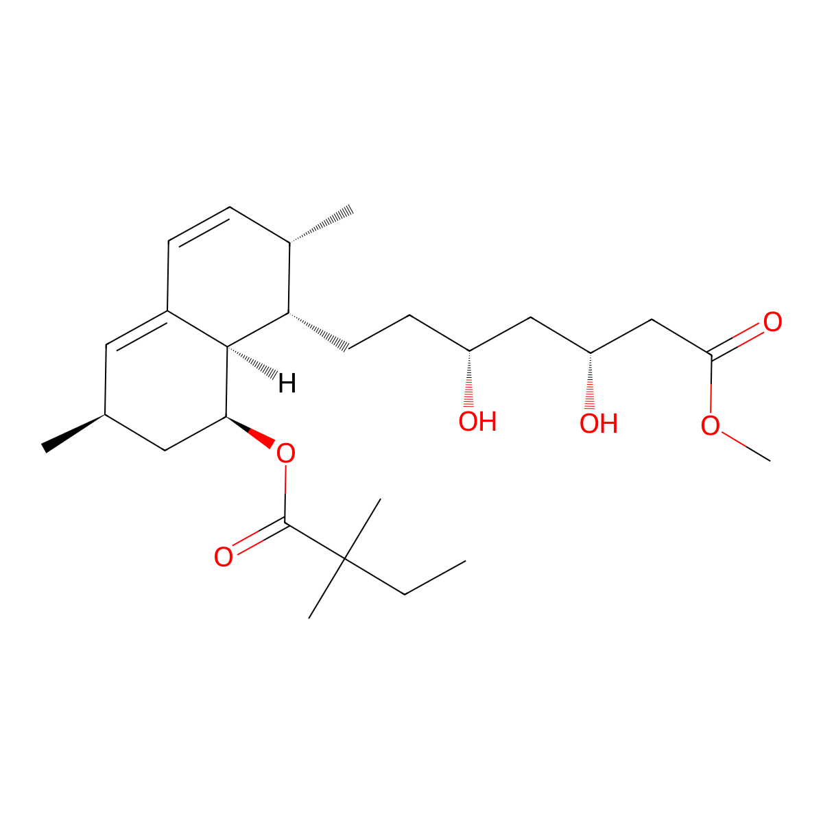 Simvastatin Hydroxy Acid Methyl Ester molecular structure, CAS 145576-26-7