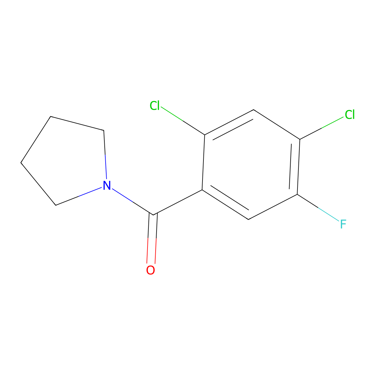 1-(2,4-Dichloro-5-fluorobenzoyl)pyrrolidine molecular structure, CAS 1455779-15-3