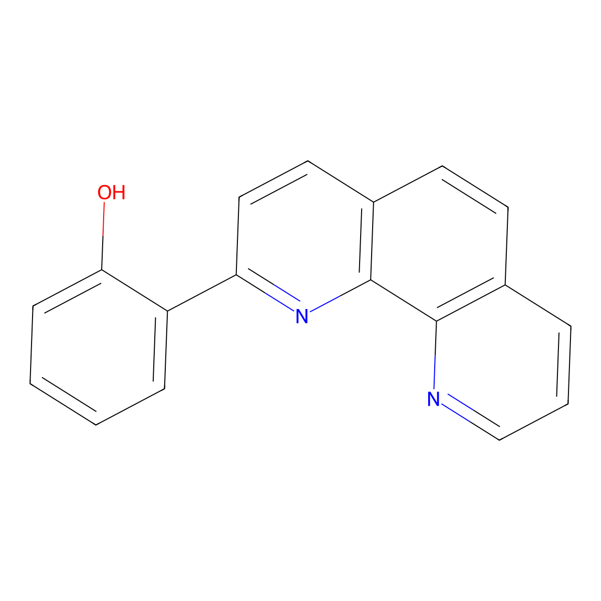 2-(1,10-Phenanthrolin-2-yl)phenol molecular structure, CAS 145578-48-9