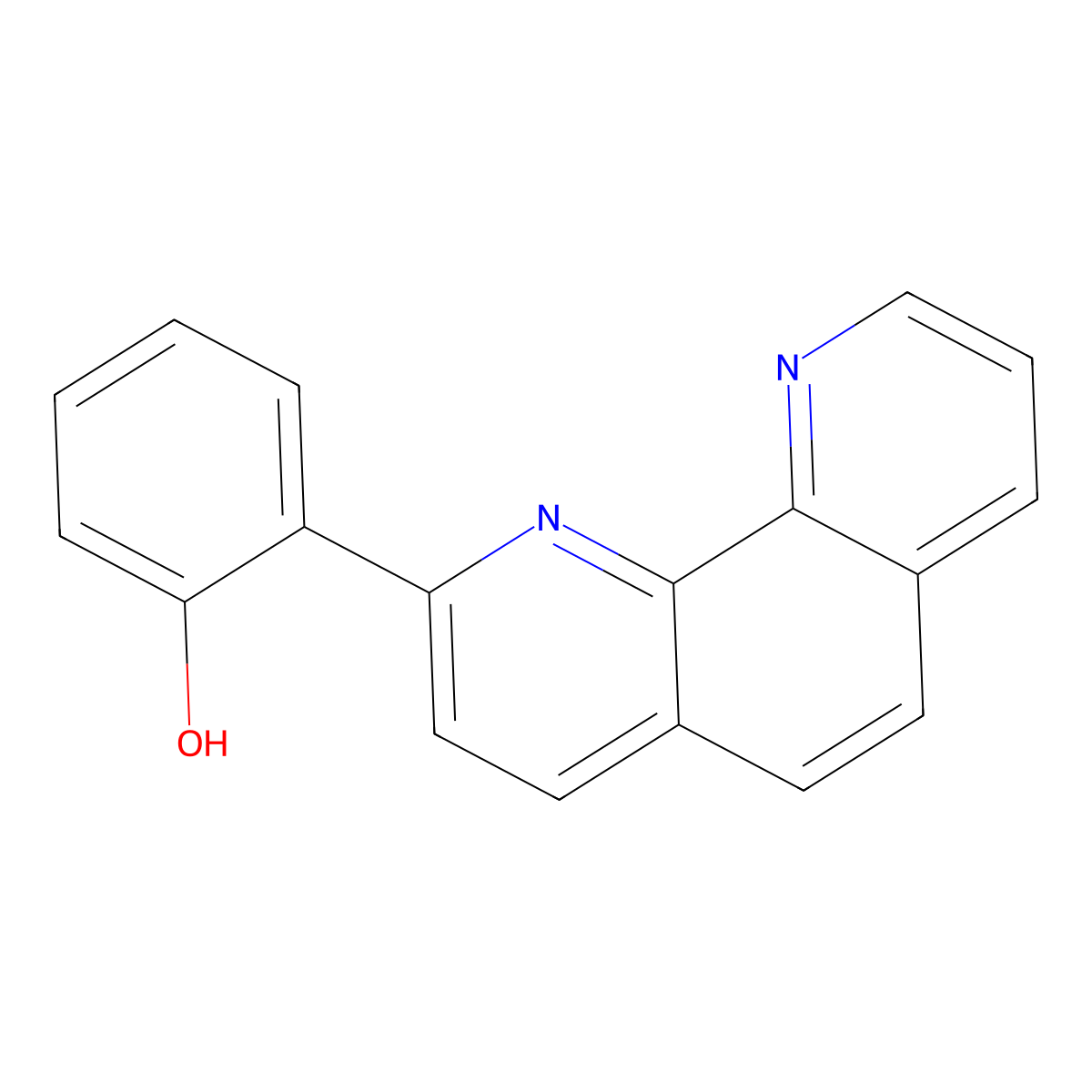 2-(1,10-Phenanthrolin-2-yl)phenol molecular structure, CAS 145578-48-9