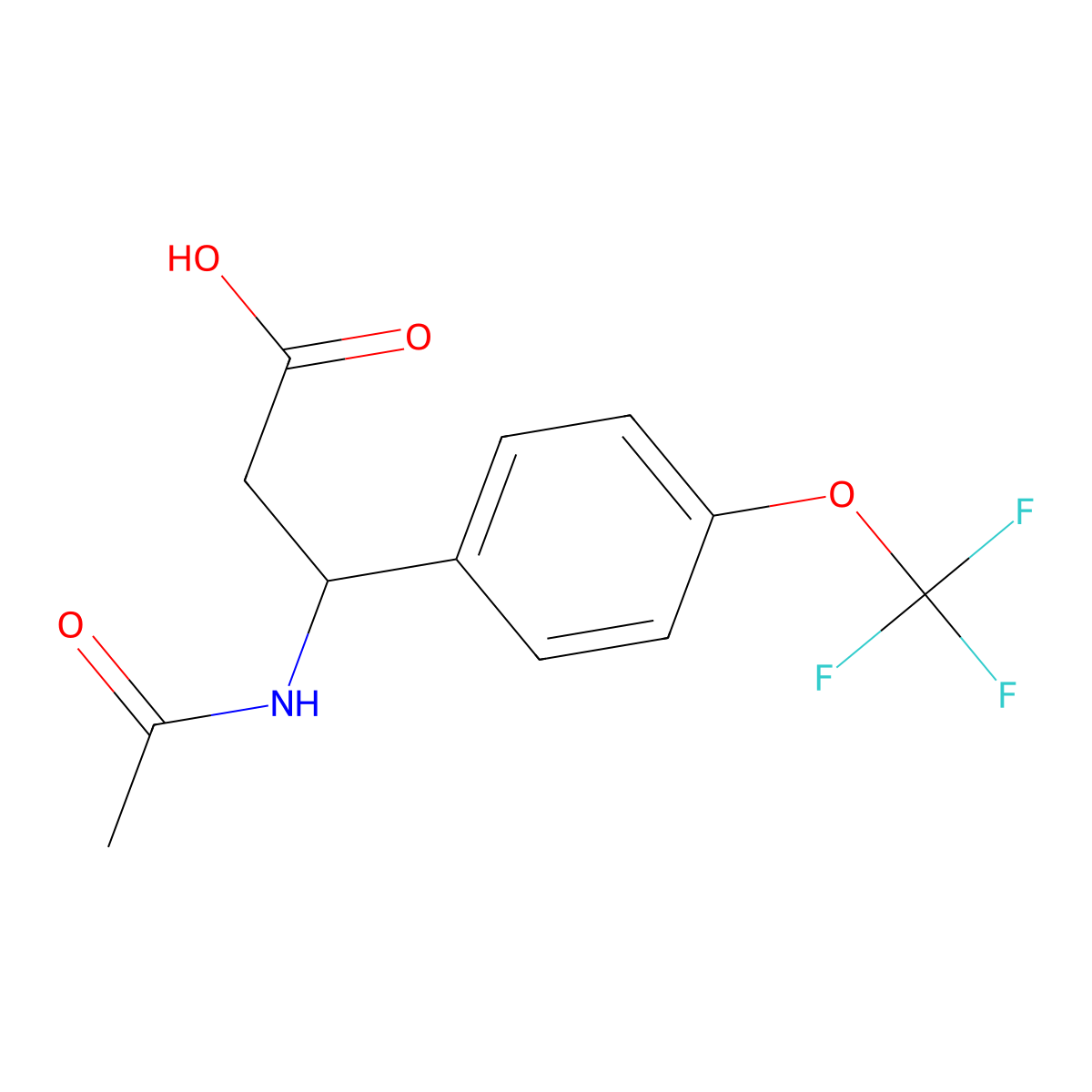 3-Acetamido-3-[4-(trifluoromethoxy)phenyl]propanoic acid molecular structure, CAS 1455799-94-6