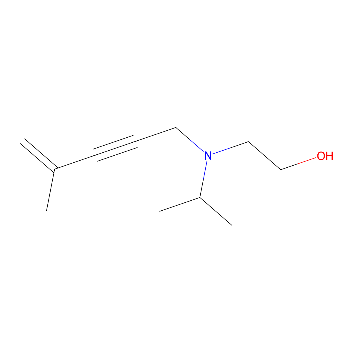 2-[(4-Methylpent-4-en-2-yn-1-yl)(propan-2-yl)amino]ethanol molecular structure, CAS 14558-43-1