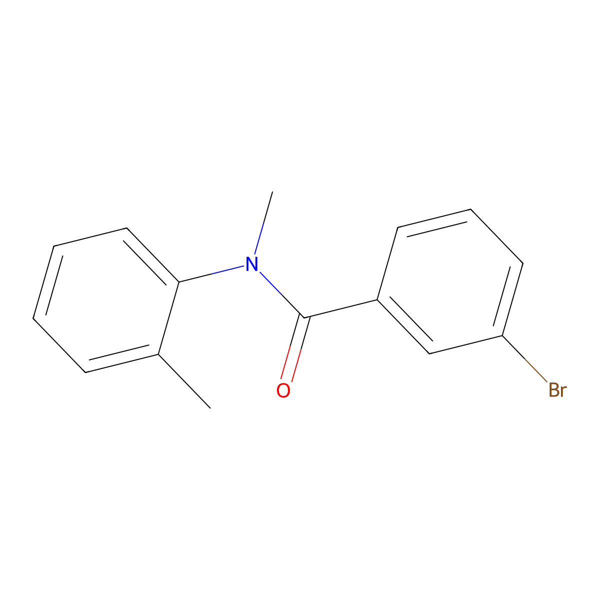 3-bromo-N-methyl-N-(2-methylphenyl)benzamide molecular structure, CAS 1455852-46-6