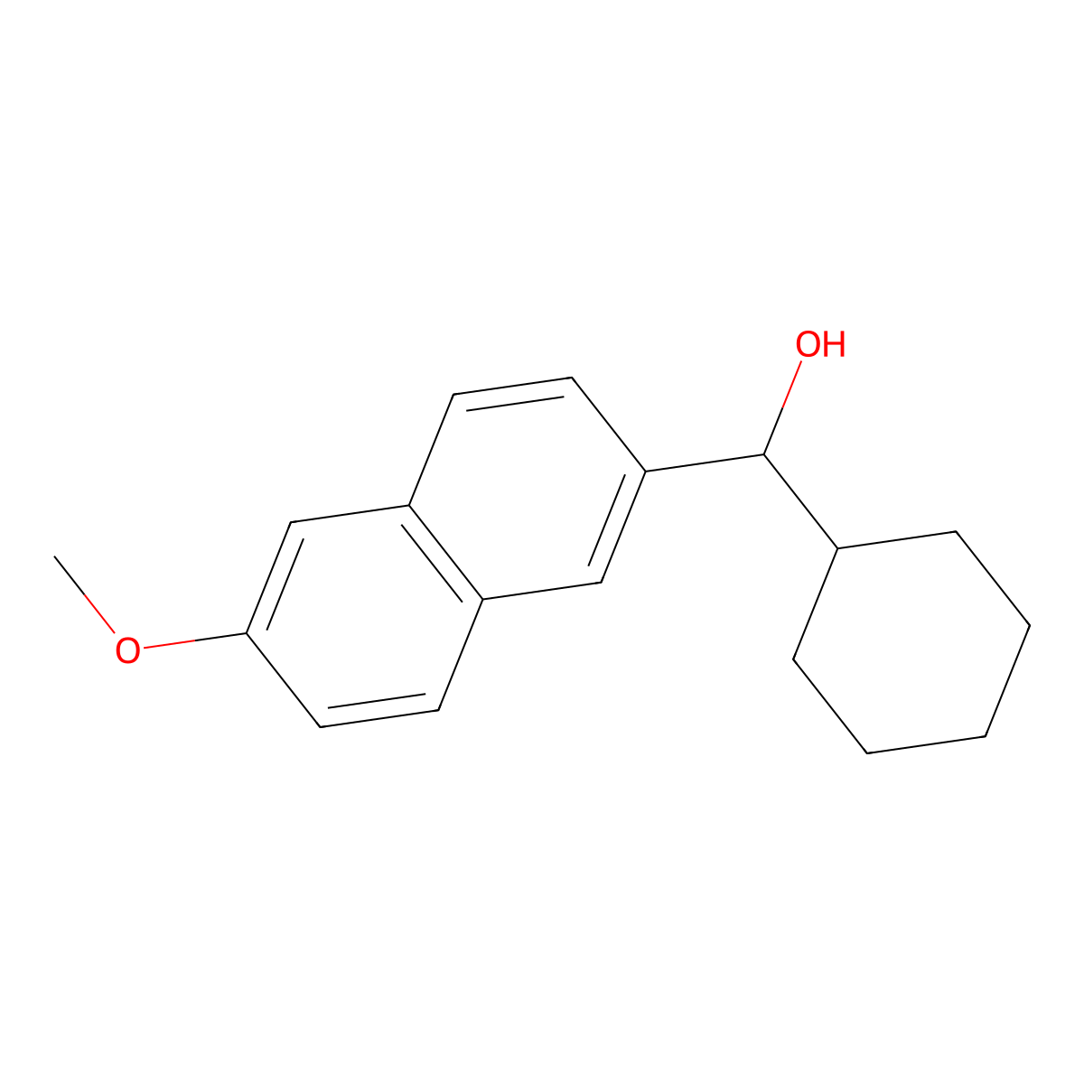 alpha-Cyclohexyl-6-methoxy-2-naphthalenemethanol molecular structure, CAS 1455894-60-6