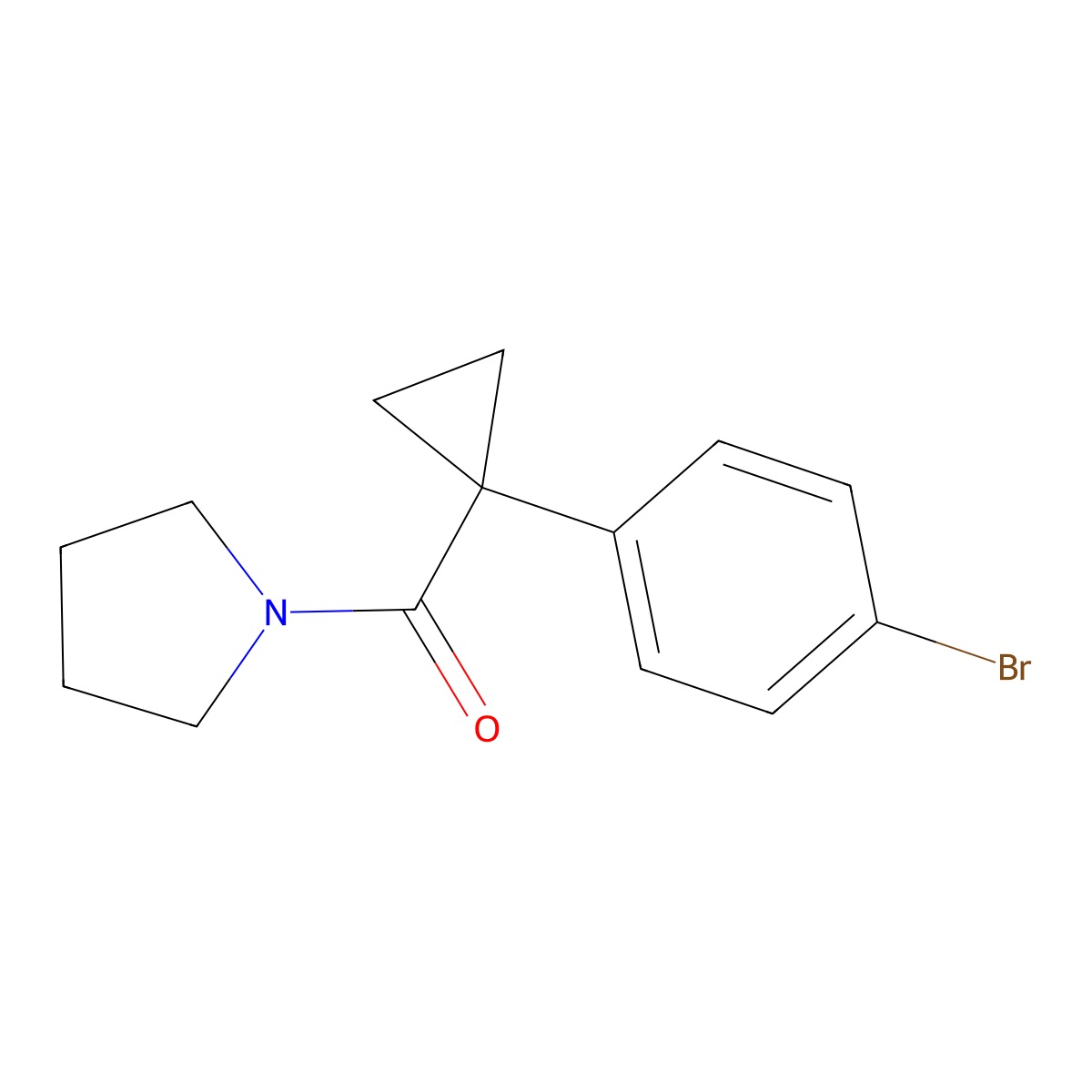 [1-(4-Bromophenyl)cyclopropyl]-1-pyrrolidinylmethanone molecular structure, CAS 1455905-17-5