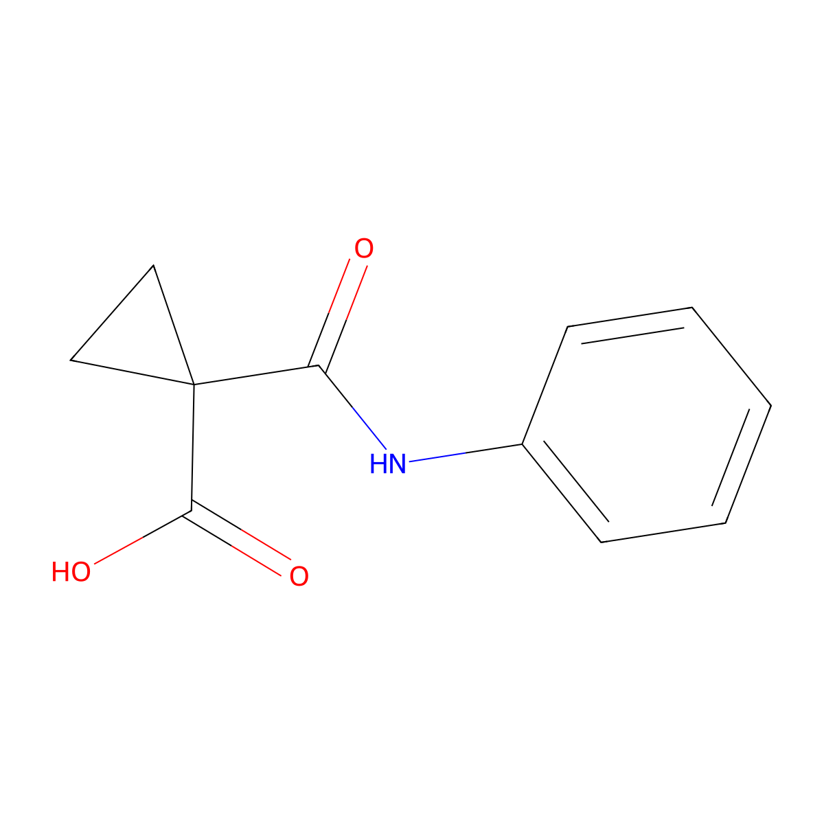 1-(Phenylcarbamoyl)cyclopropanecarboxylic acid molecular structure, CAS 145591-80-6