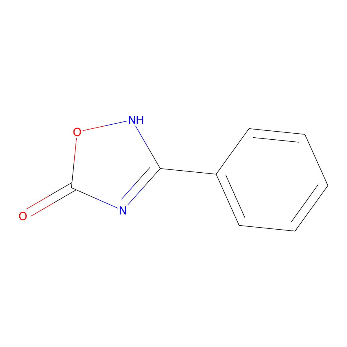 3-phenyl-2H-1,2,4-oxadiazol-5-one molecular structure, CAS 1456-22-0