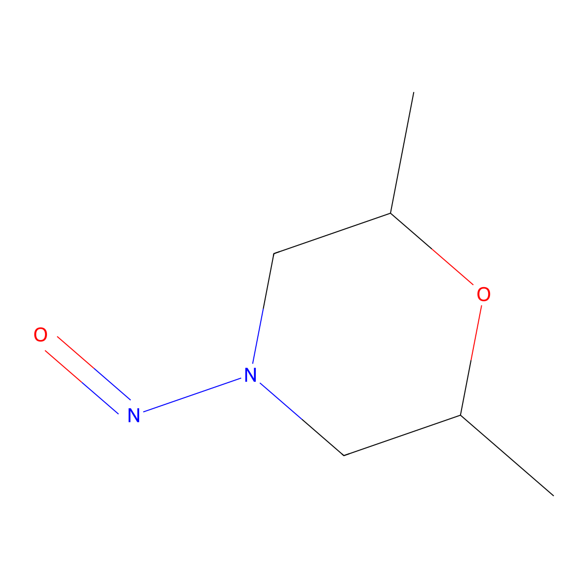 N-Nitroso-2,6-dimethylmorpholine molecular structure, CAS 1456-28-6