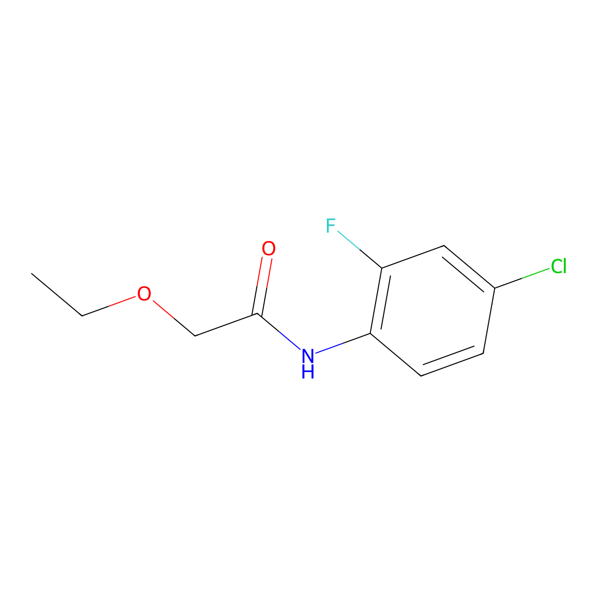 N-(4-chloro-2-fluorophenyl)-2-ethoxyacetamide molecular structure, CAS 1456002-14-4
