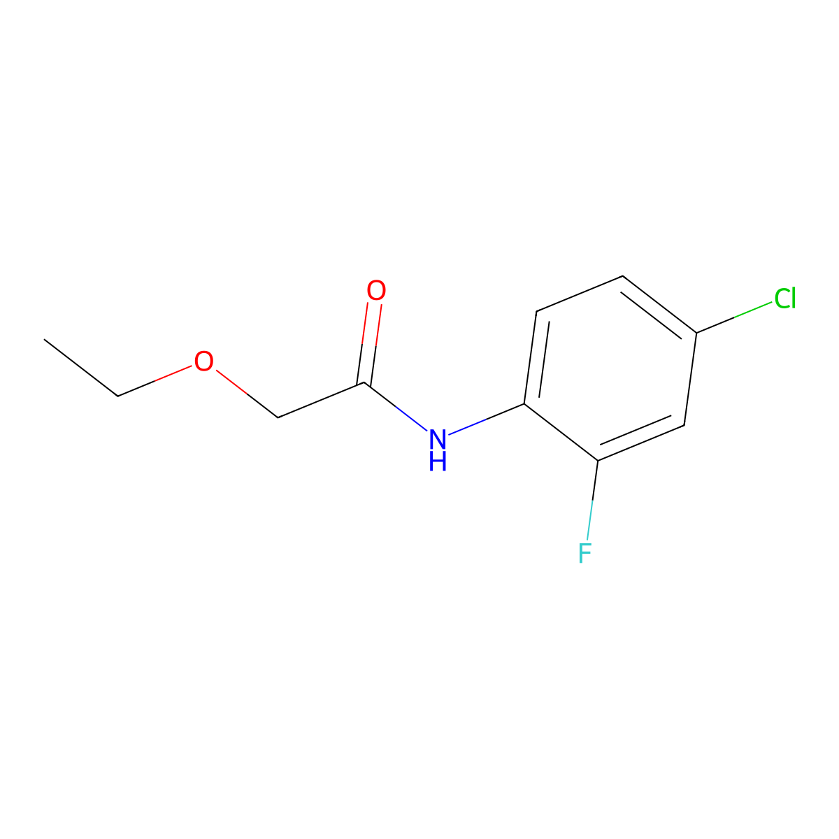 N-(4-chloro-2-fluorophenyl)-2-ethoxyacetamide molecular structure, CAS 1456002-14-4