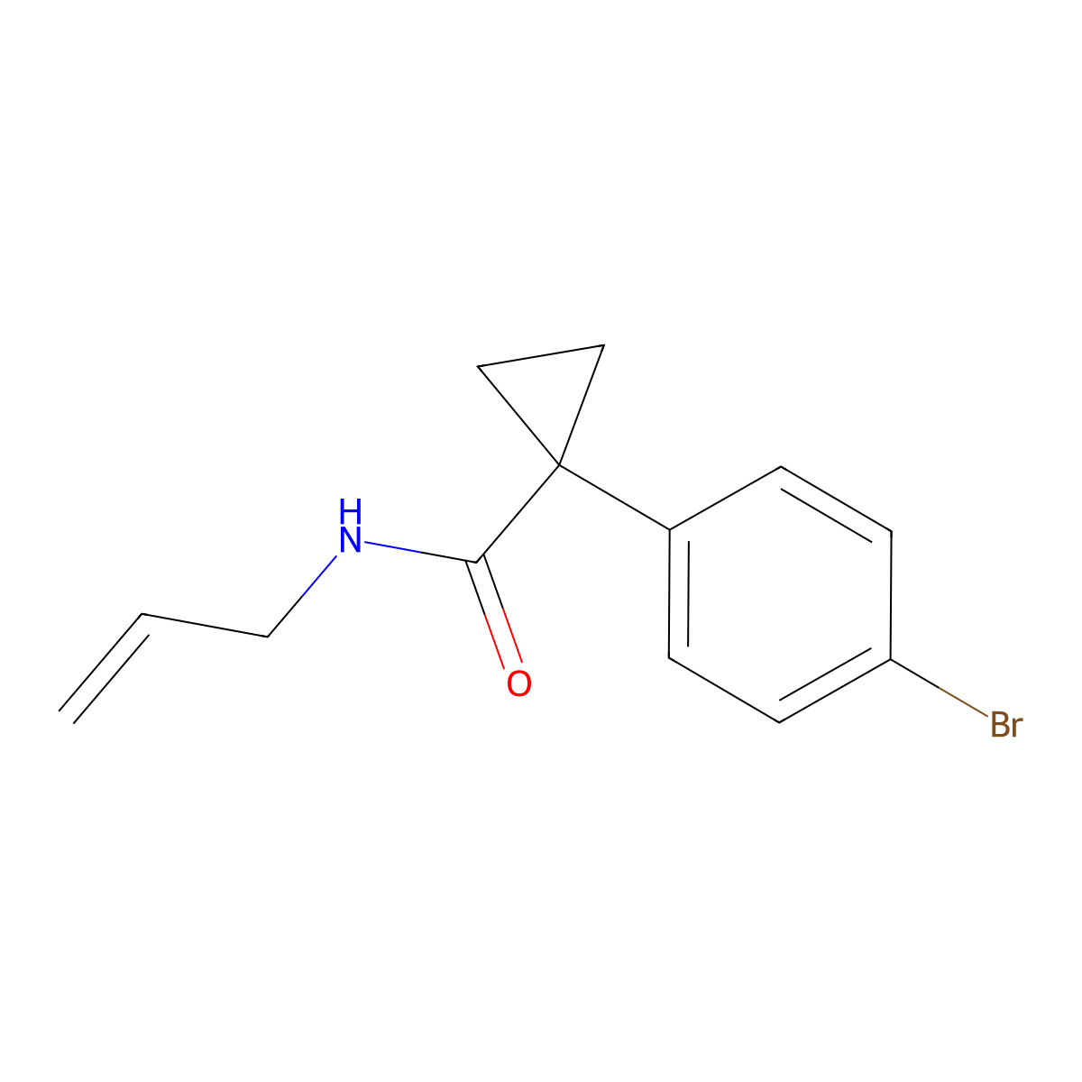 1-(4-bromophenyl)-N-(prop-2-en-1-yl)cyclopropane-1-carboxamide molecular structure, CAS 1456018-94-2