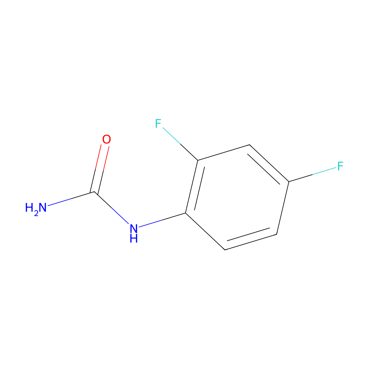 (2,4-Difluorophenyl)urea molecular structure, CAS 145602-64-8