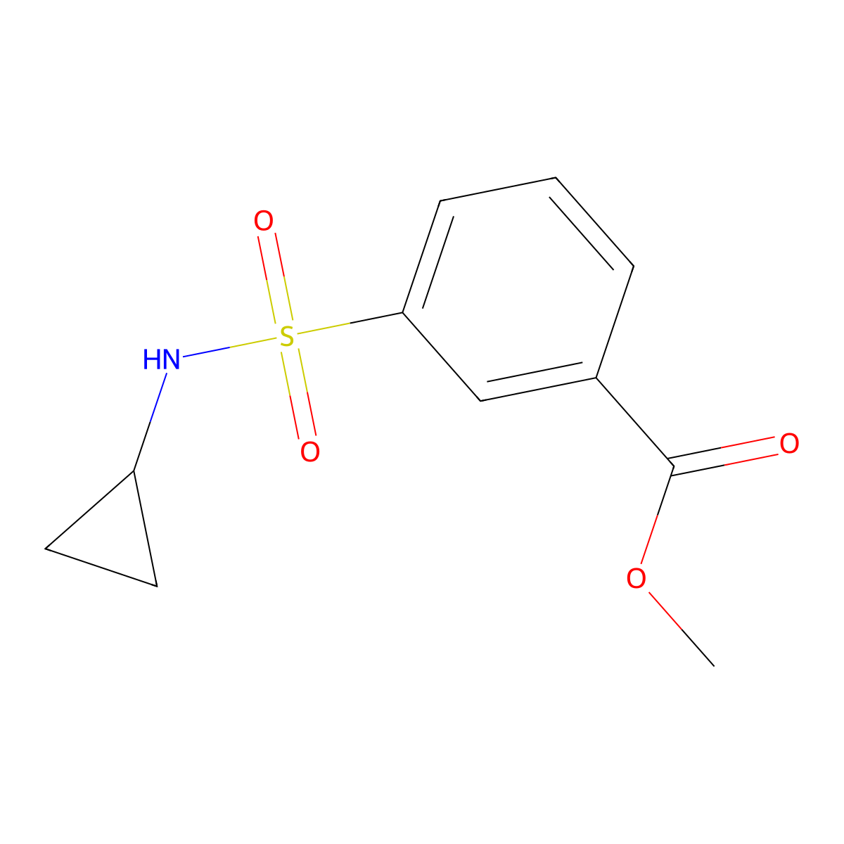 Methyl 3-(cyclopropylsulfamoyl)benzoate molecular structure, CAS 1456057-17-2