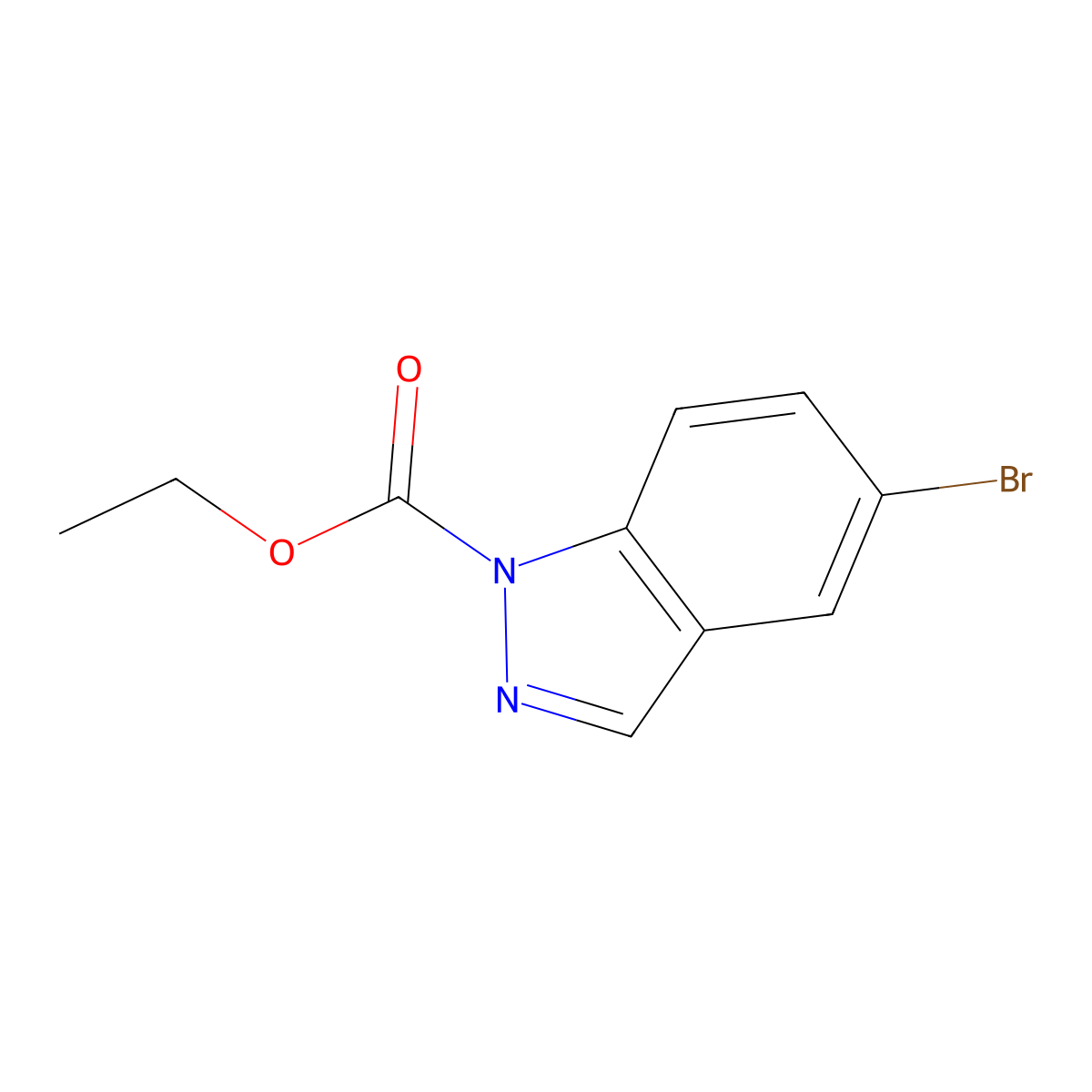 Ethyl 5-bromoindazole-1-carboxylate molecular structure, CAS 1456070-27-1