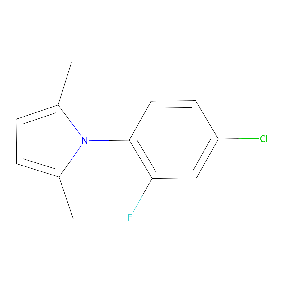 1-(4-Chloro-2-fluorophenyl)-2,5-dimethyl-1H-pyrrole molecular structure, CAS 1456074-62-6