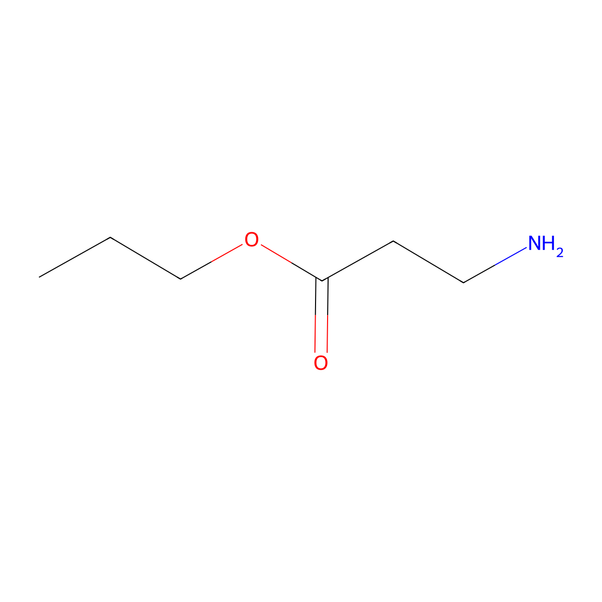 Propyl 3-aminopropanoate molecular structure, CAS 145613-45-2