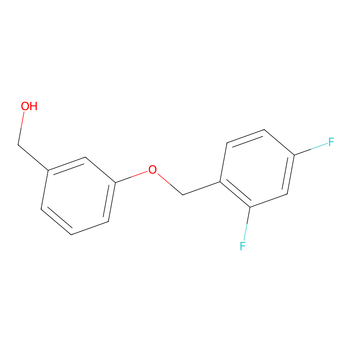 {3-[(2,4-Difluorophenyl)methoxy]phenyl}methanol molecular structure, CAS 1456136-23-4