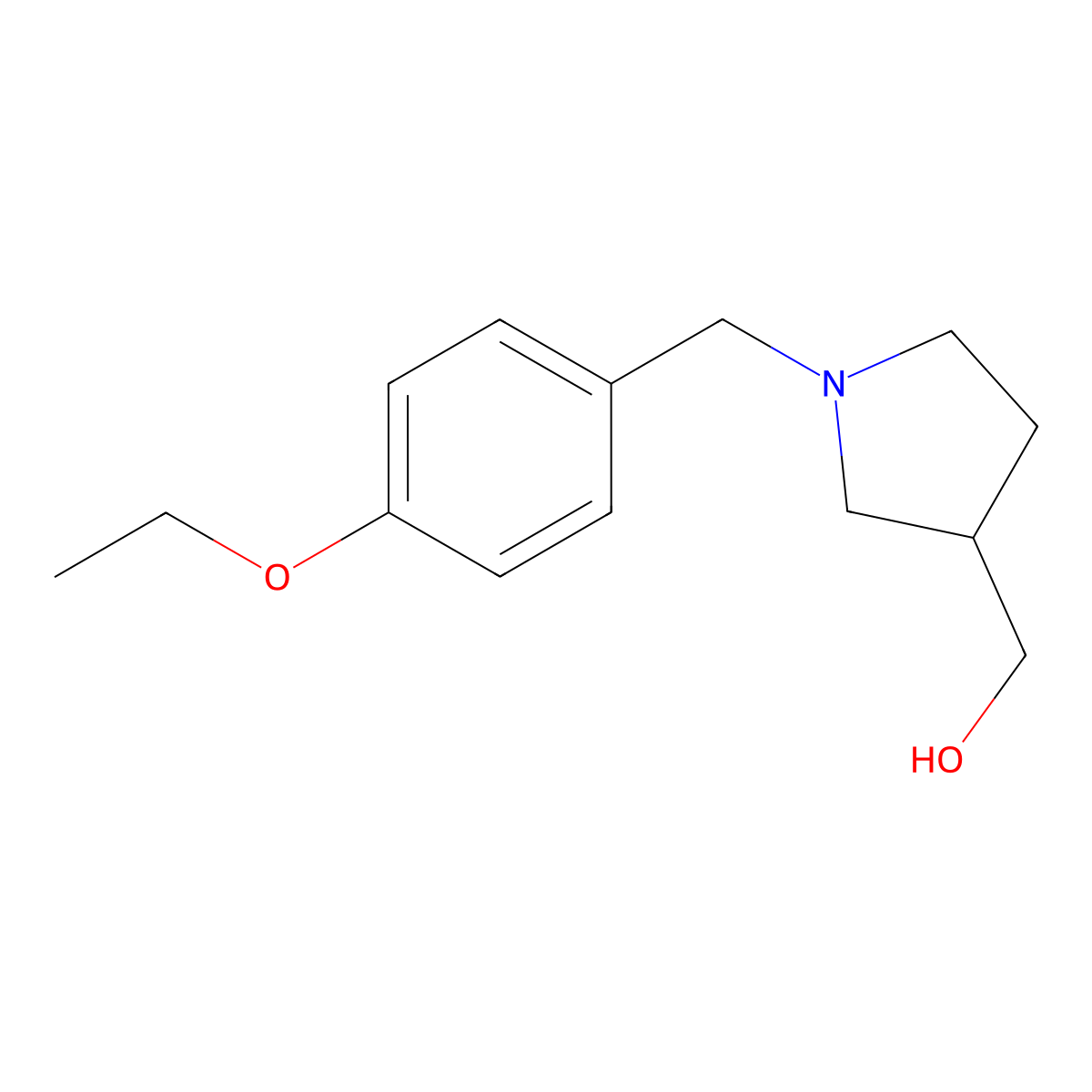 (1-(4-Ethoxybenzyl)pyrrolidin-3-yl)methanol molecular structure, CAS 1456136-73-4