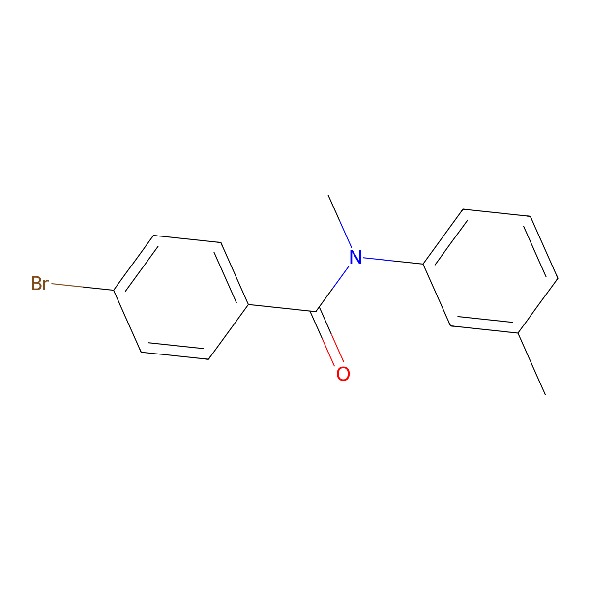 4-bromo-N-methyl-N-(3-methylphenyl)benzamide molecular structure, CAS 1456191-72-2