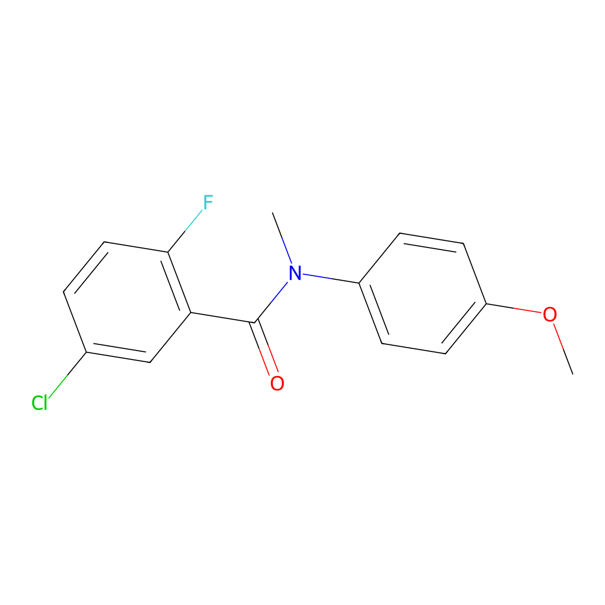 5-chloro-2-fluoro-N-(4-methoxyphenyl)-N-methylbenzamide molecular structure, CAS 1456198-02-9