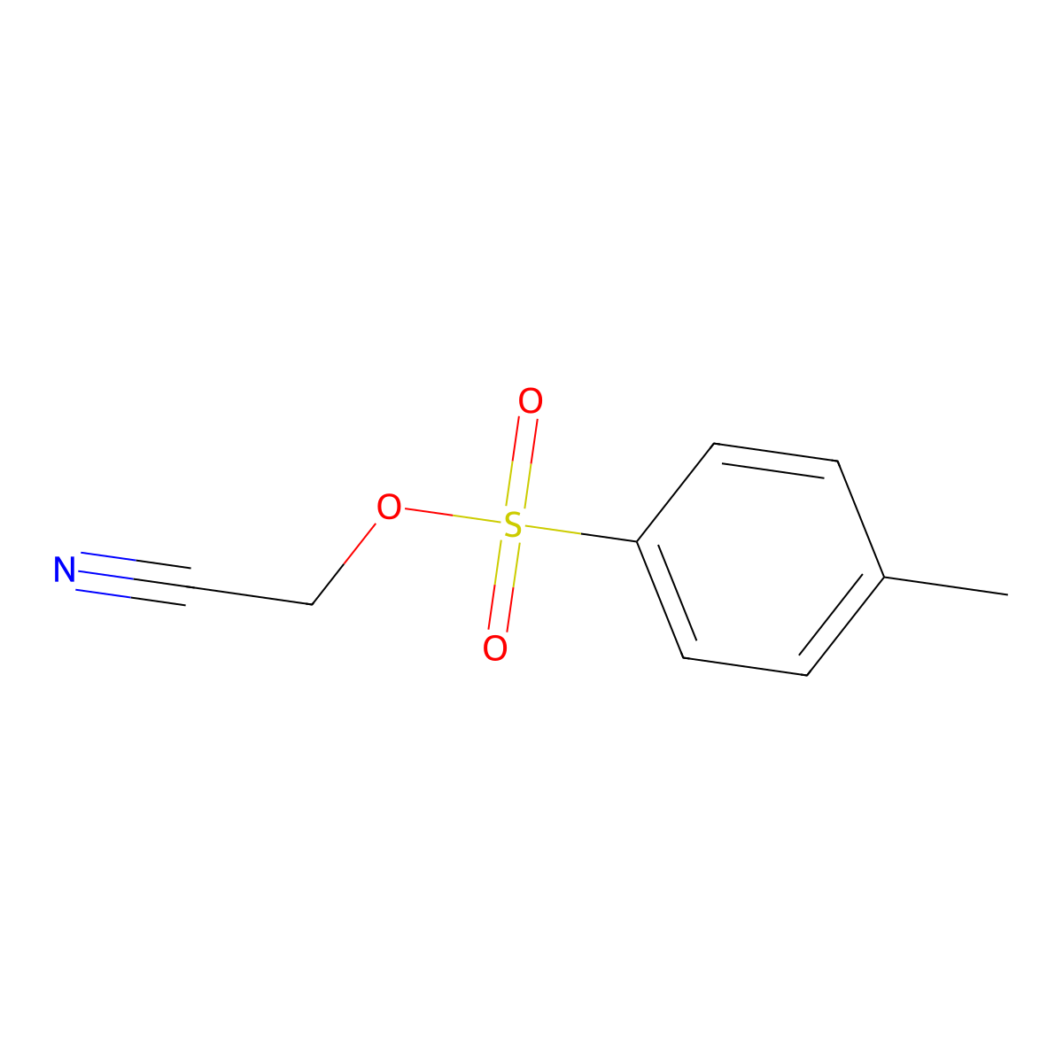 Acetonitrile, 2-(((4-methylphenyl)sulfonyl)oxy)- molecular structure, CAS 14562-04-0