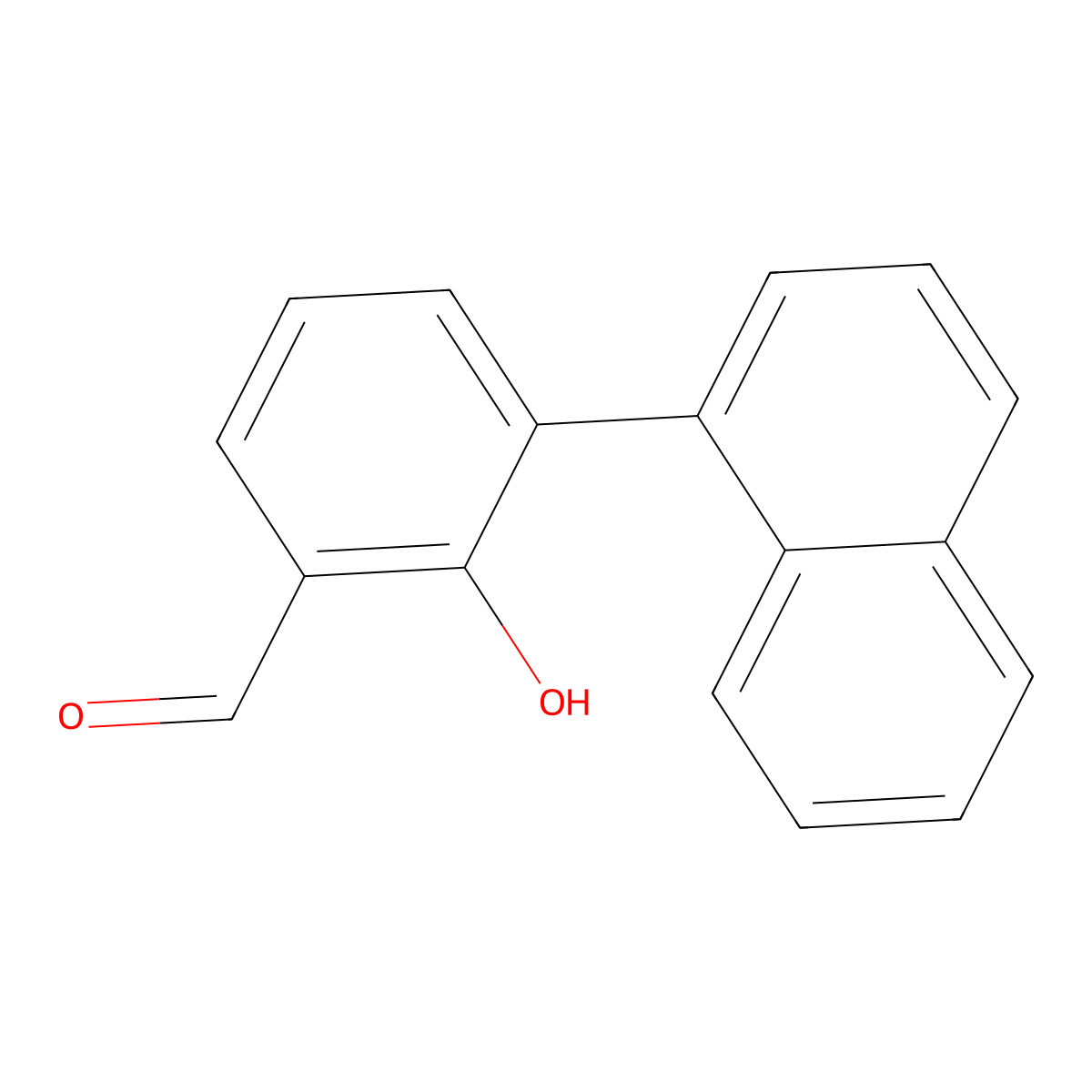 2-Hydroxy-3-(naphthalen-1-yl)benzaldehyde molecular structure, CAS 14562-14-2