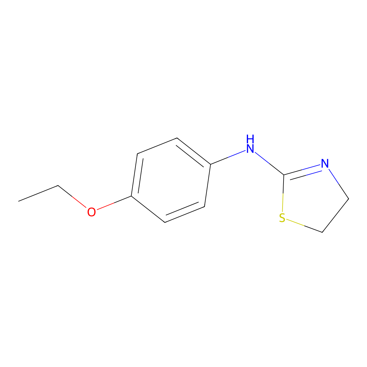 N-(4-ethoxyphenyl)-4,5-dihydro-1,3-thiazol-2-amine molecular structure, CAS 145621-51-8