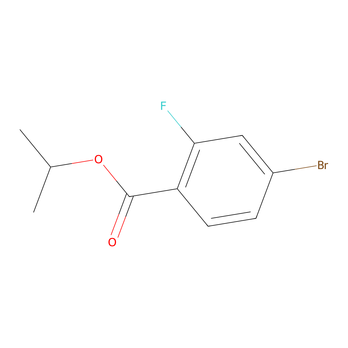 Isopropyl 4-bromo-2-fluorobenzoate molecular structure, CAS 1456234-21-1
