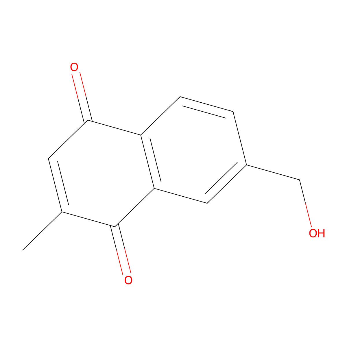 7-(Hydroxymethyl)-2-methyl-1,4-naphthalenedione molecular structure, CAS 145626-36-4