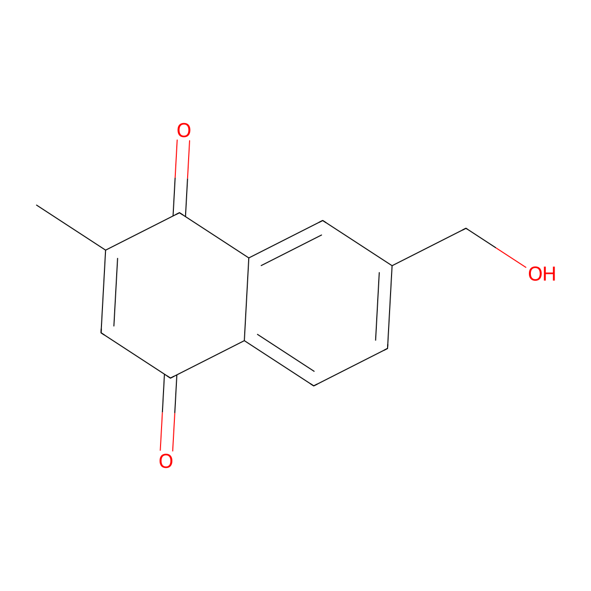7-(Hydroxymethyl)-2-methyl-1,4-naphthalenedione molecular structure, CAS 145626-36-4