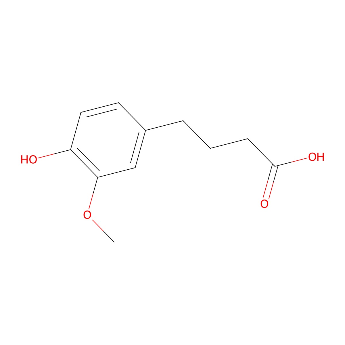 4-(4-Hydroxy-3-methoxyphenyl)butanoic acid molecular structure, CAS 14563-39-4