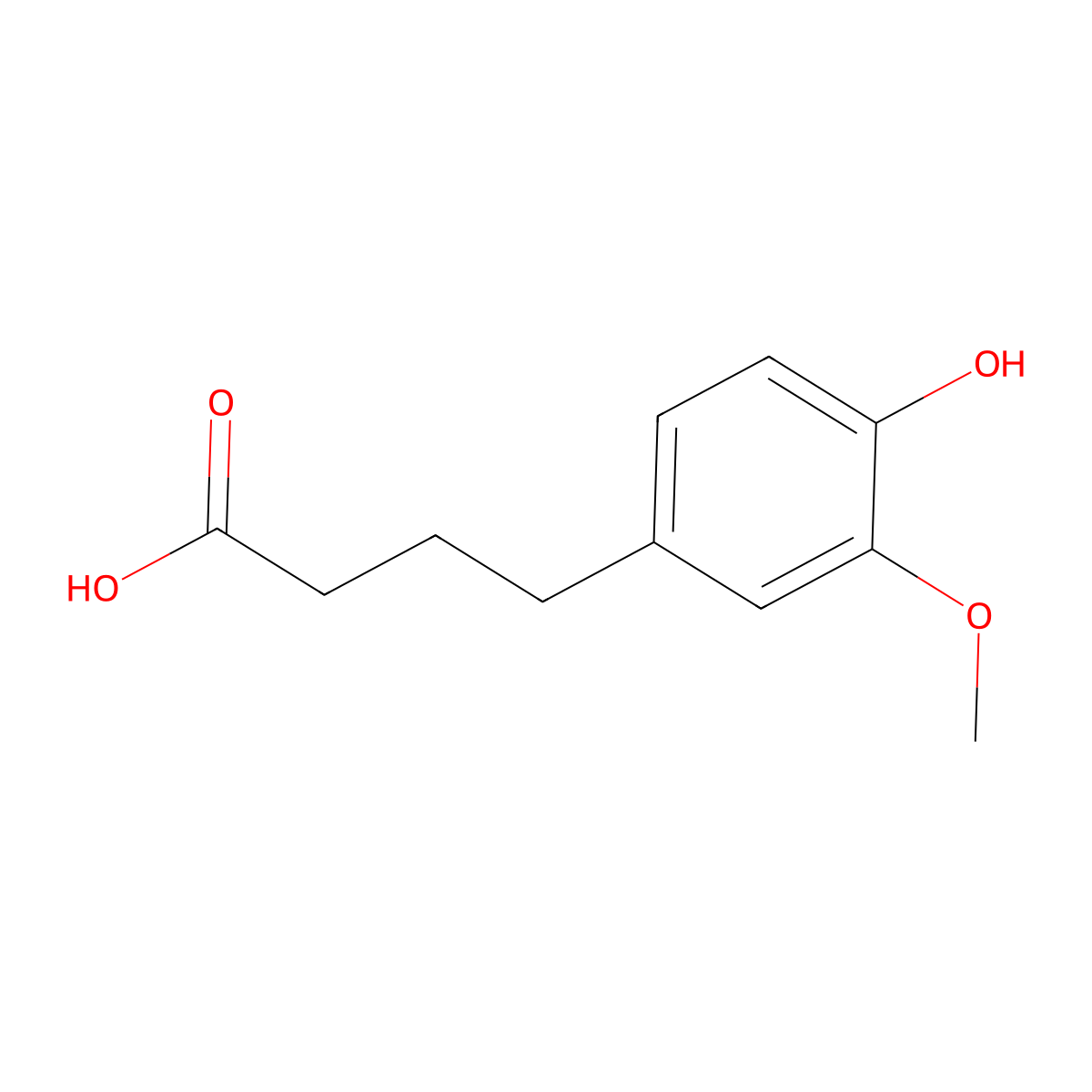 4-(4-Hydroxy-3-methoxyphenyl)butanoic acid molecular structure, CAS 14563-39-4