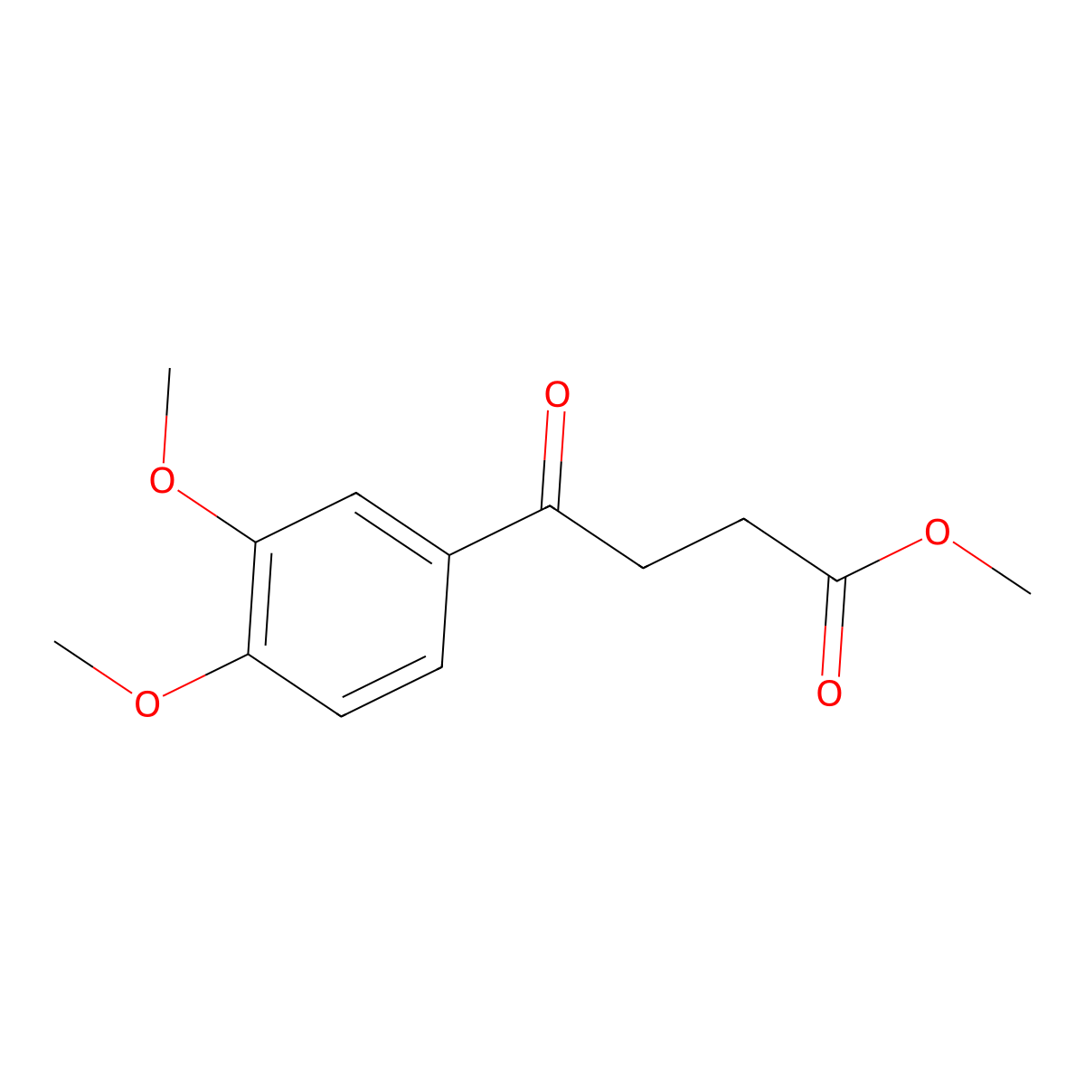 Methyl 4-(3,4-dimethoxyphenyl)-4-oxobutanoate molecular structure, CAS 14563-40-7