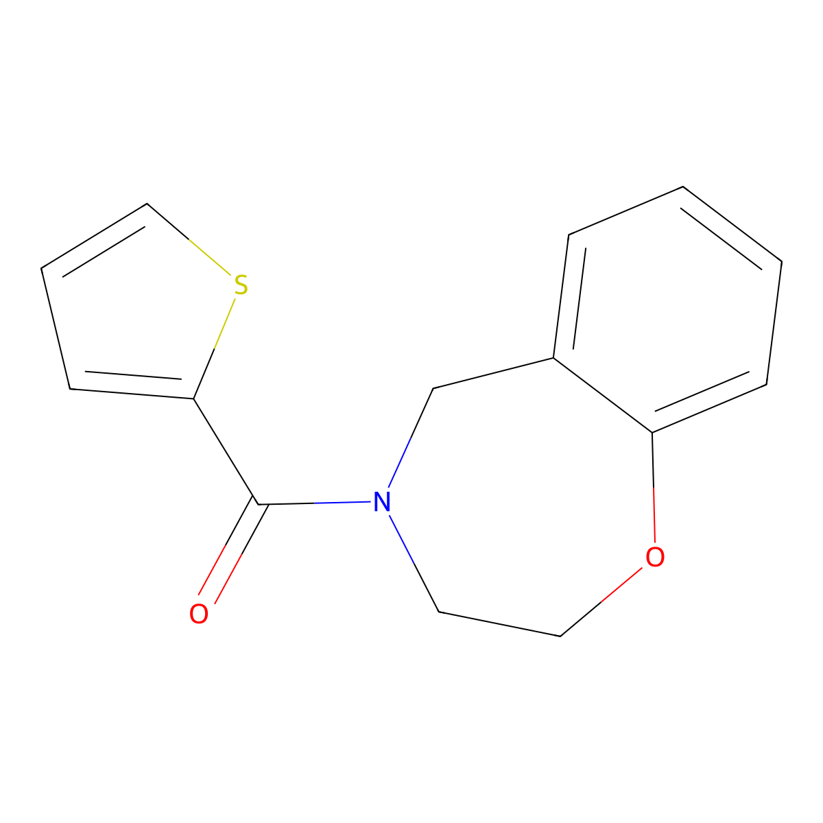 4-(Thiophene-2-carbonyl)-2,3,4,5-tetrahydro-1,4-benzoxazepine molecular structure, CAS 1456305-30-8