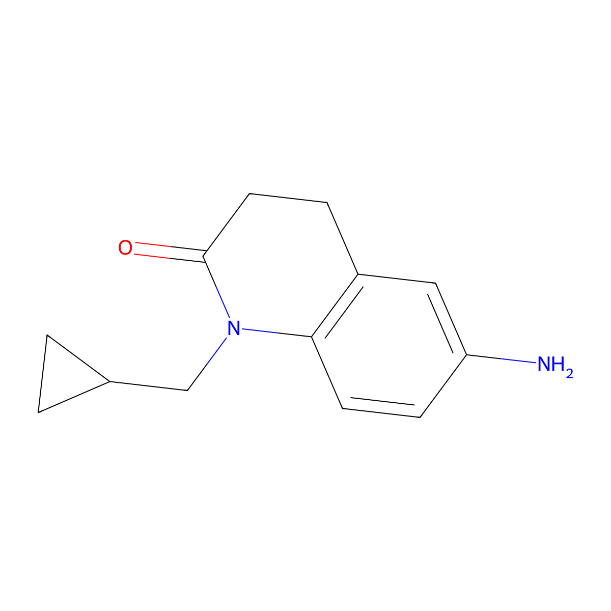 6-Amino-1-(cyclopropylmethyl)-1,2,3,4-tetrahydroquinolin-2-one molecular structure, CAS 1456394-12-9