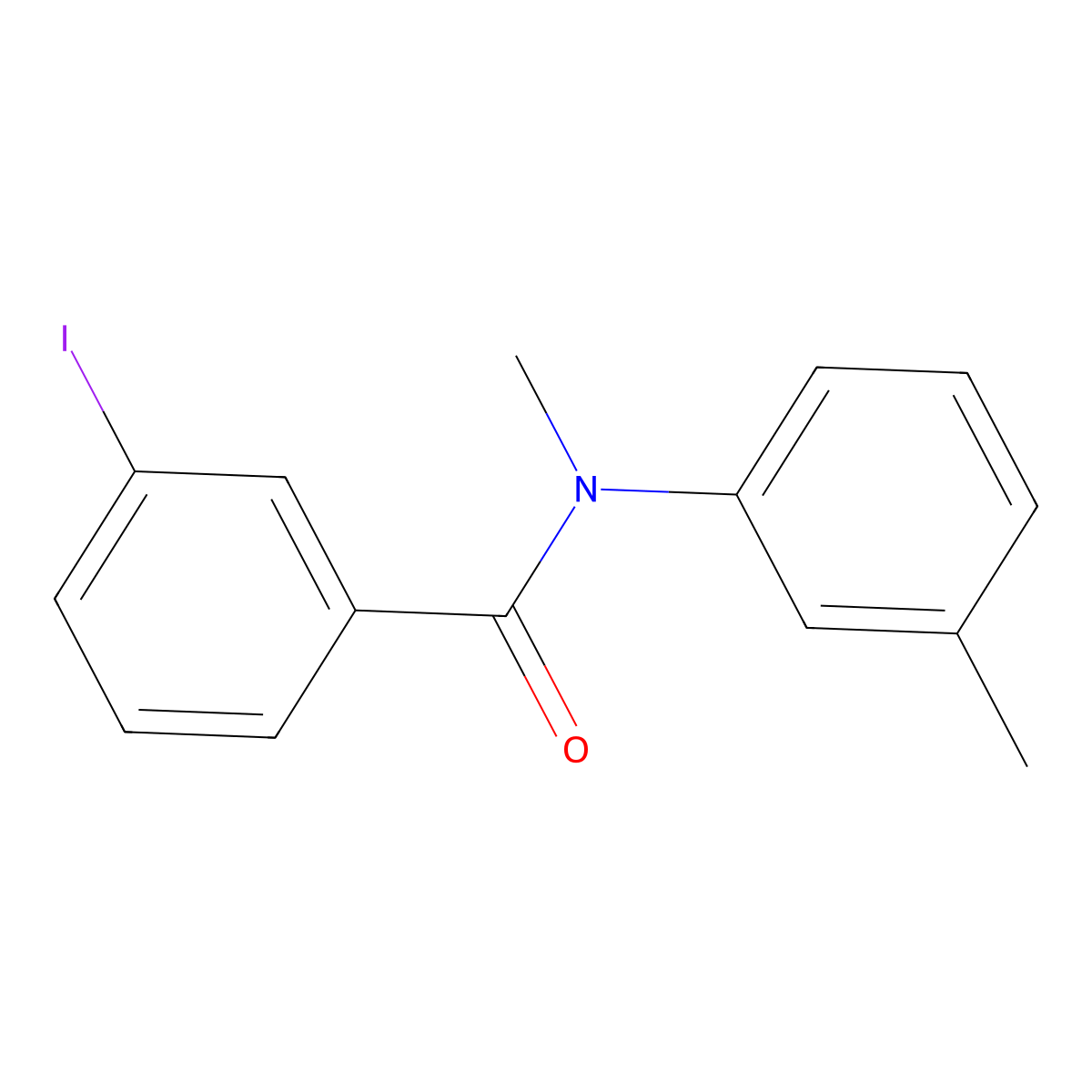 3-iodo-N-methyl-N-(3-methylphenyl)benzamide molecular structure, CAS 1456409-80-5