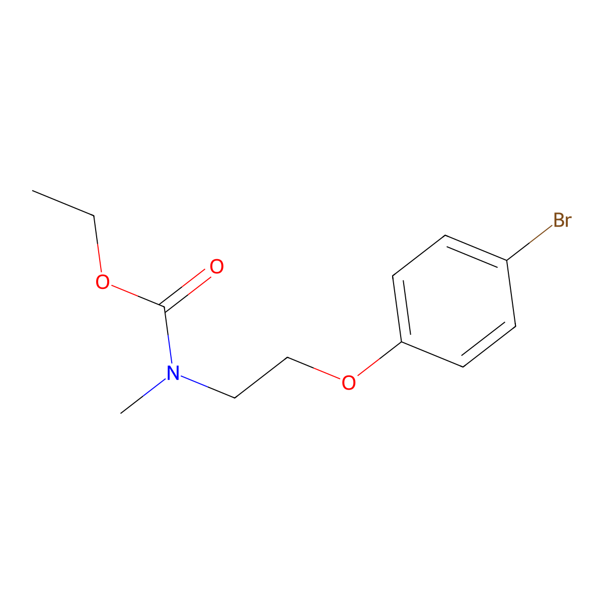 ethyl N-[2-(4-bromophenoxy)ethyl]-N-methylcarbamate molecular structure, CAS 1456436-79-5