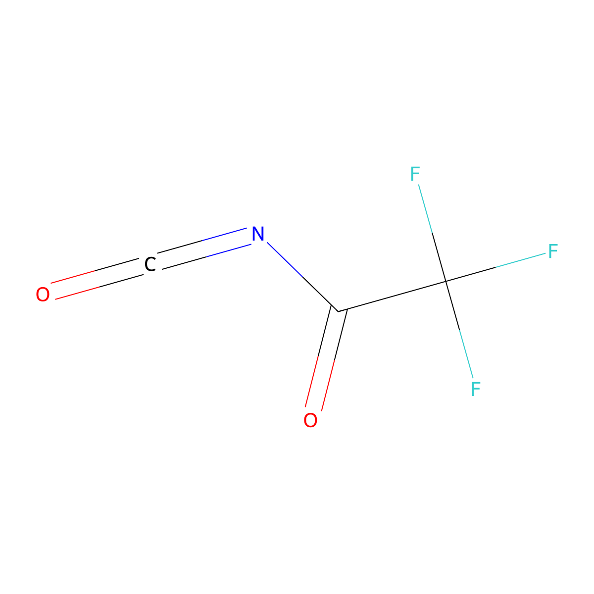 Trifluoroacetylisocyanate molecular structure, CAS 14565-32-3