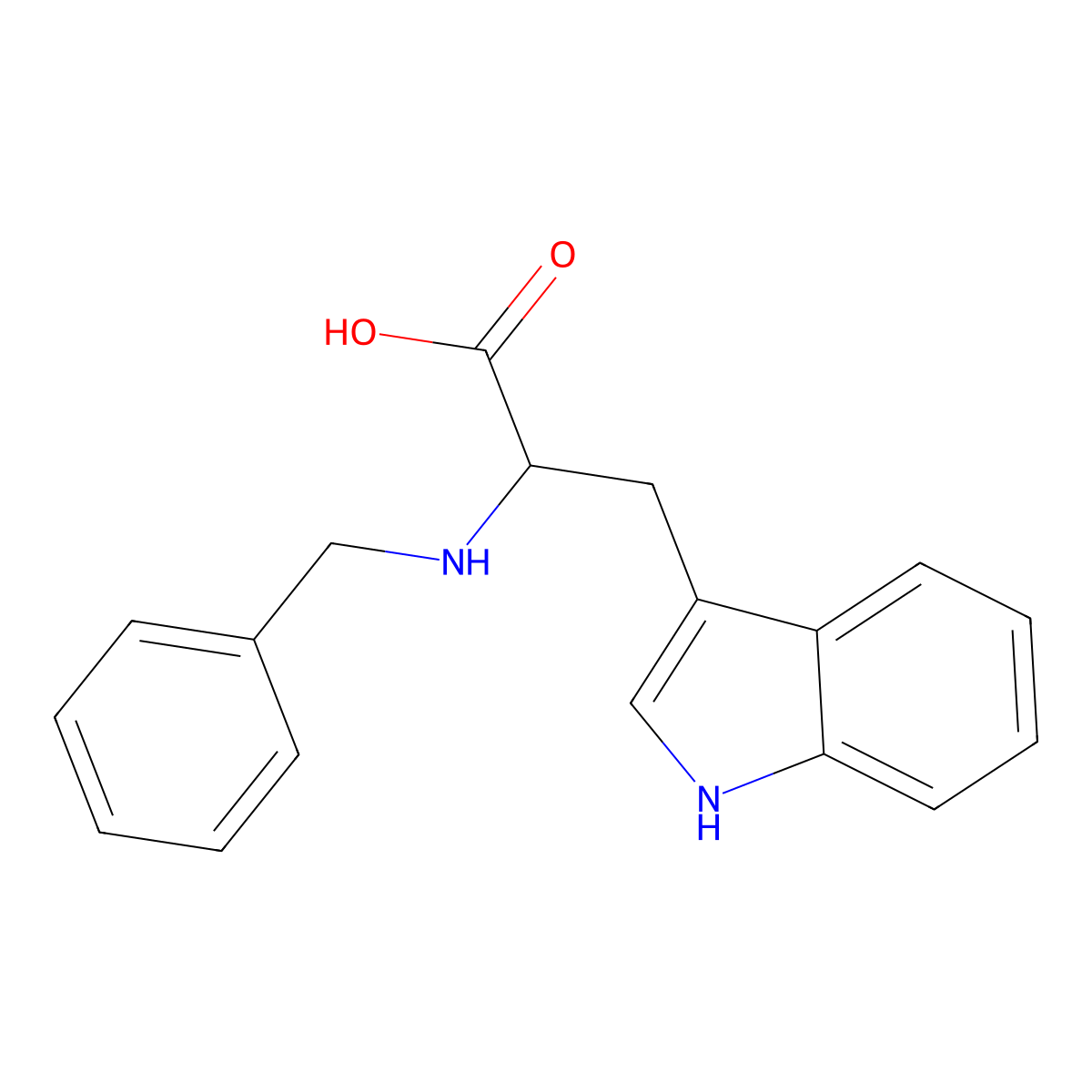 N-benzyltryptophan molecular structure, CAS 14565-40-3