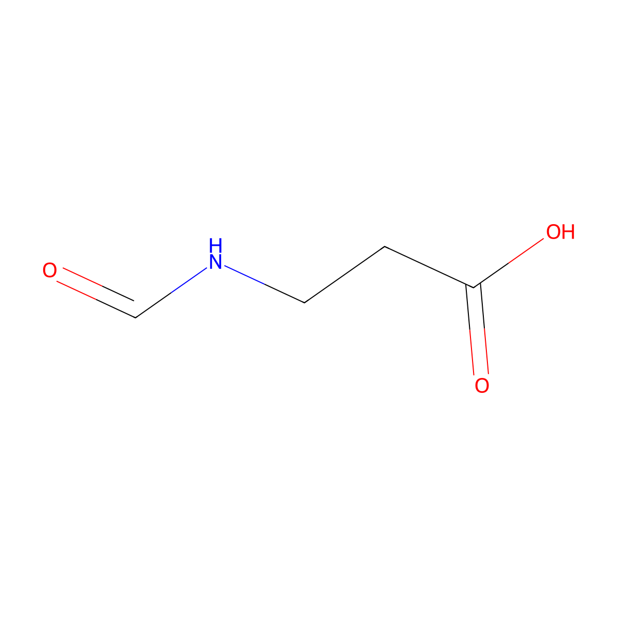 3-Formamidopropanoic acid molecular structure, CAS 14565-43-6