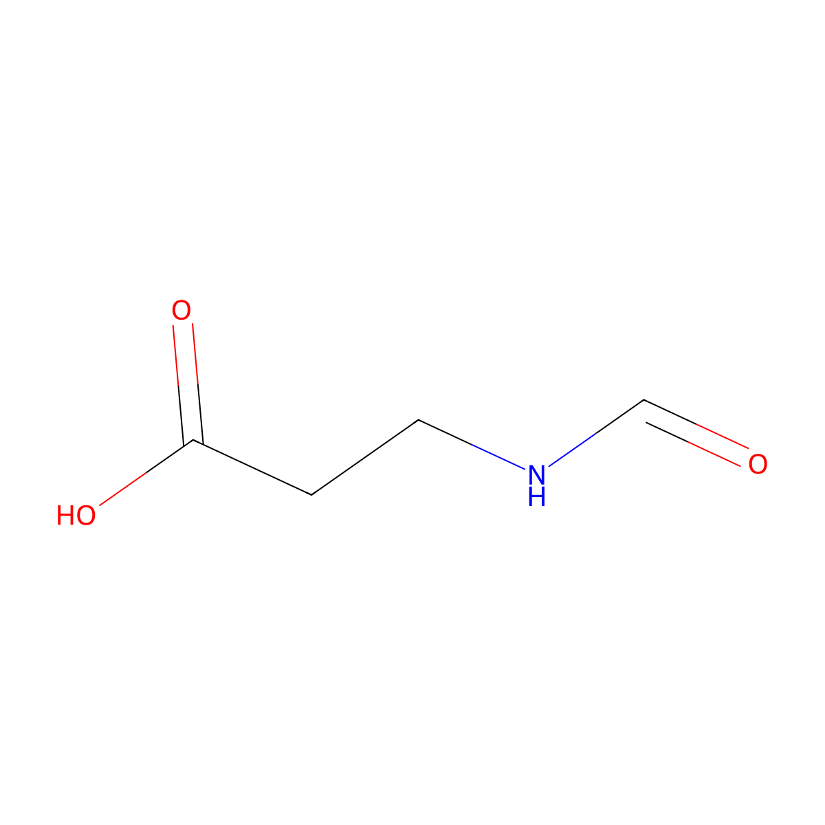 3-Formamidopropanoic acid molecular structure, CAS 14565-43-6