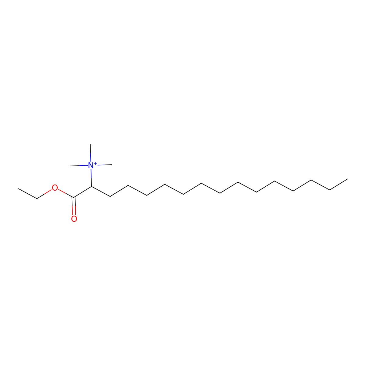 1-Ethoxy-N,N,N-trimethyl-1-oxohexadecan-2-aminium molecular structure, CAS 14565-92-5