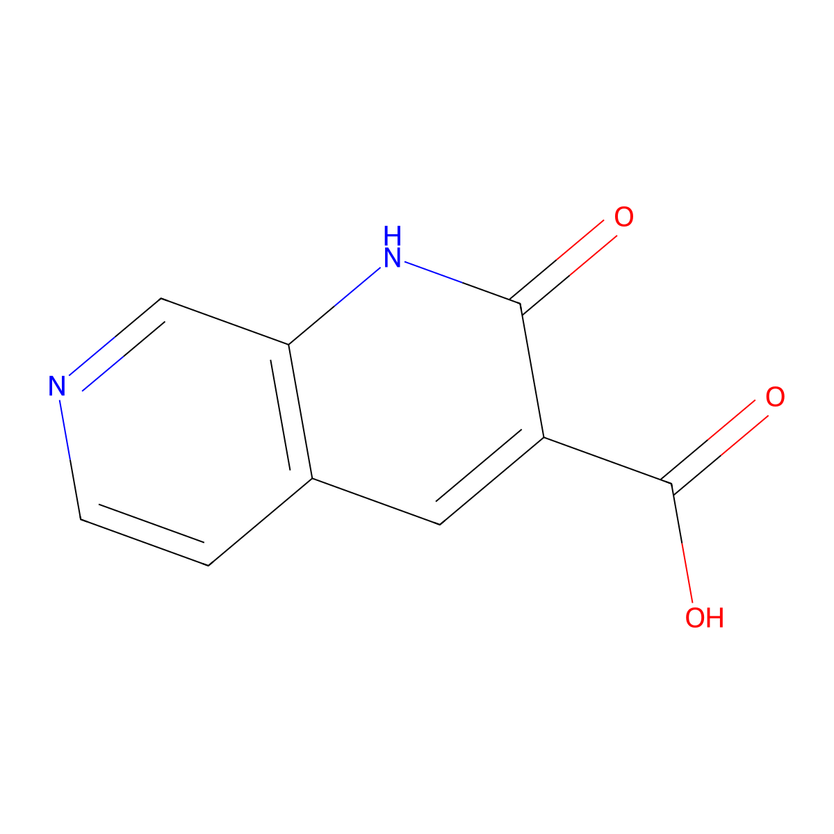 2-Oxo-1,2-dihydro-1,7-naphthyridine-3-carboxylic acid molecular structure, CAS 1456507-52-0