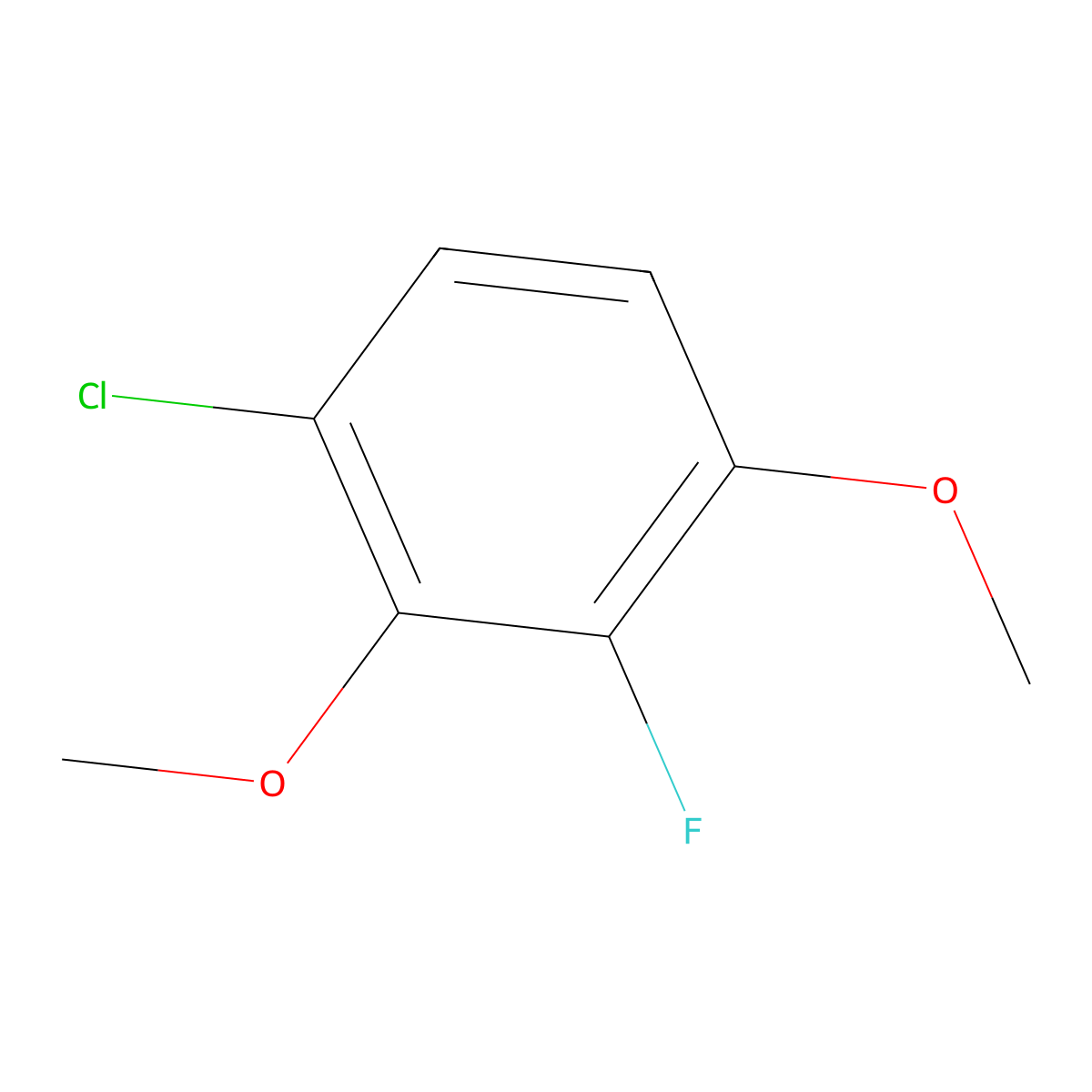 1-Chloro-2,4-dimethoxy-3-fluorobenzene molecular structure, CAS 1456511-69-5