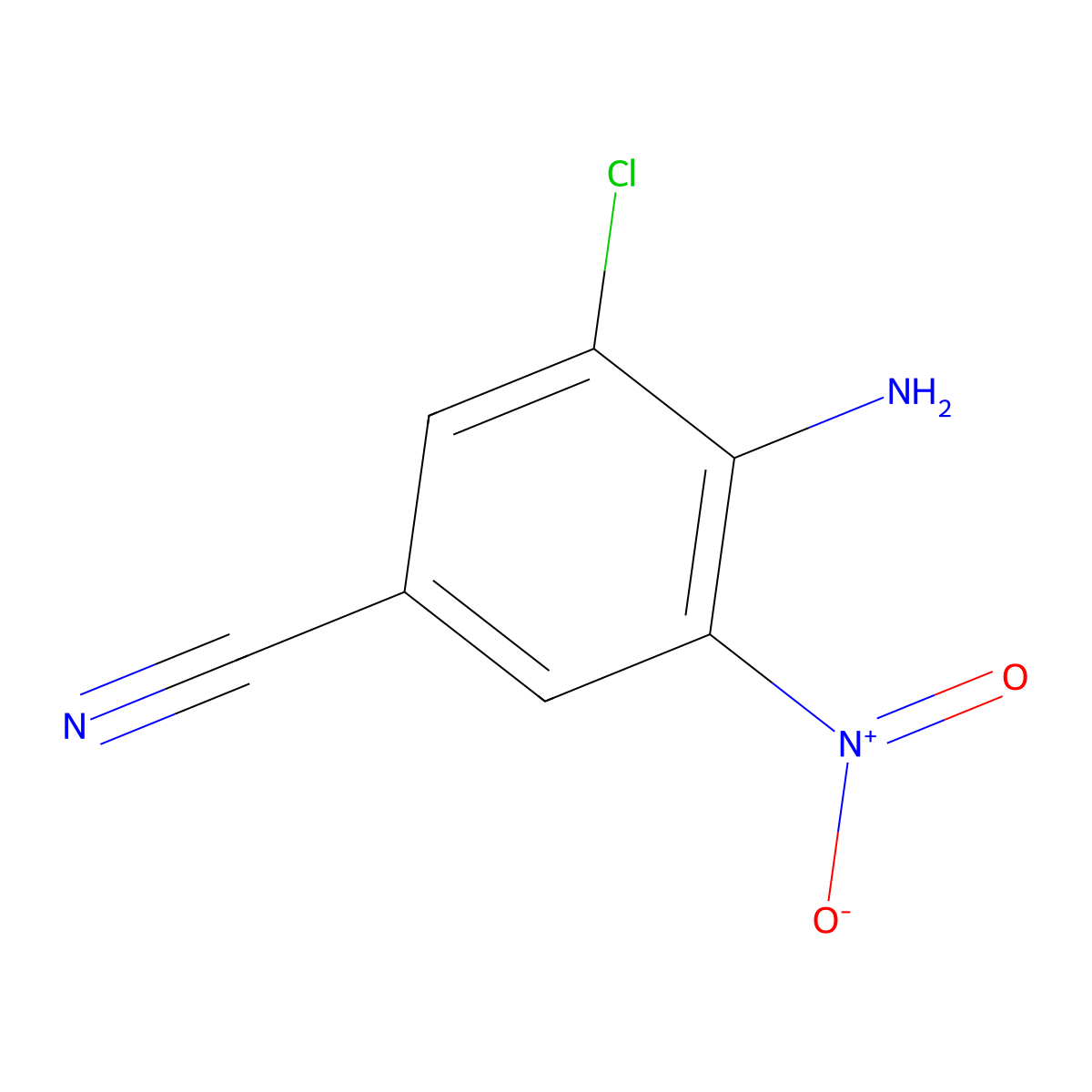 4-Amino-3-chloro-5-nitrobenzonitrile molecular structure, CAS 1456531-72-8