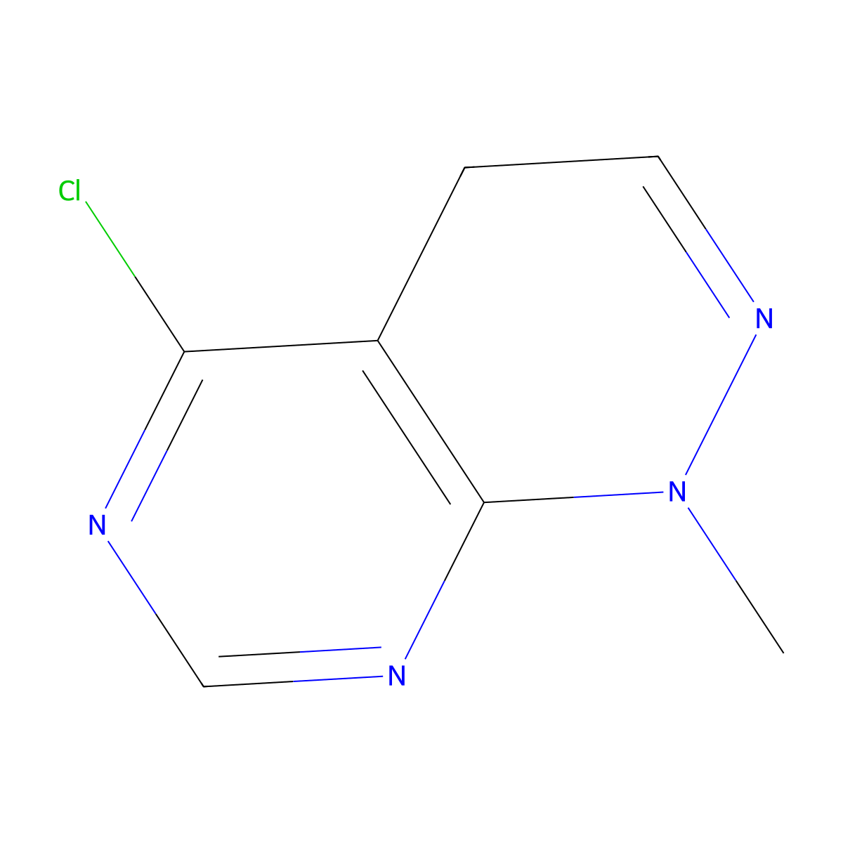 5-chloro-1-methyl-1H,4H-pyrimido[4,5-c]pyridazine molecular structure, CAS 1456534-36-3