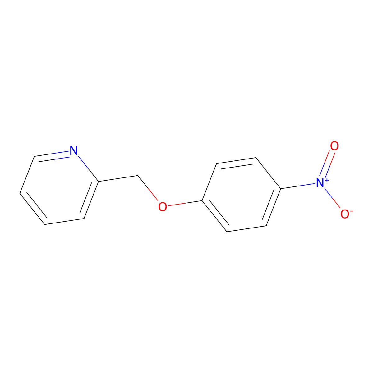 2-[(4-Nitrophenoxy)methyl]pyridine molecular structure, CAS 145654-42-8