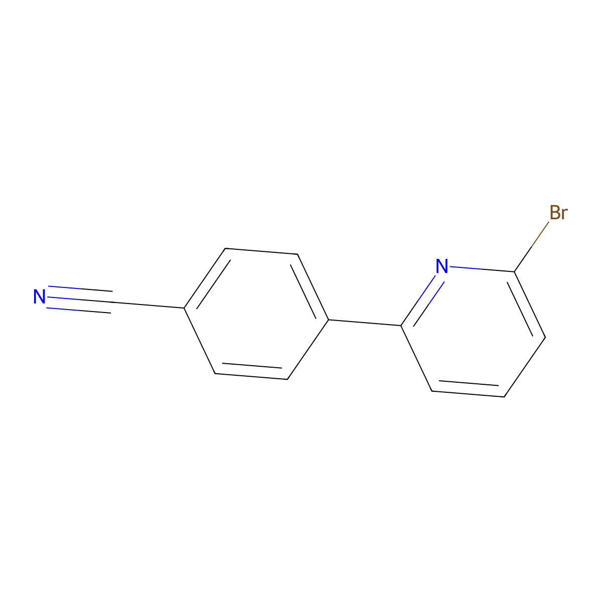 4-(6-Bromopyridin-2-YL)benzonitrile molecular structure, CAS 1456546-61-4