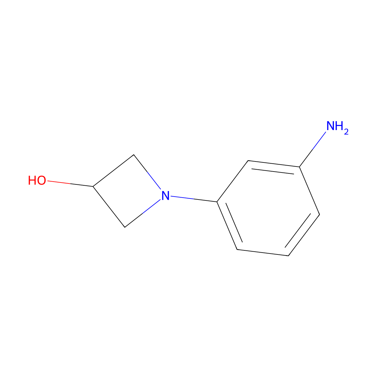 1-(3-Amino-phenyl)-azetidin-3-ol molecular structure, CAS 1456595-11-1